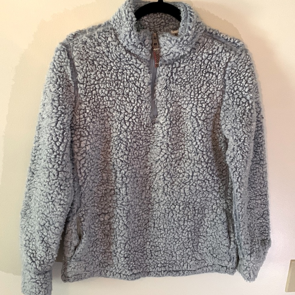 Weatherproof blue quarter zip small fleece sweater